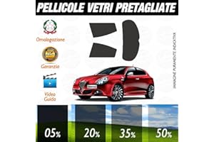 LOLLOMOTO Alfa Romeo Giulietta dal 2010 ad Oggi Pellicole Oscuramento Vetri Auto Pre Tagliate a Misura - 20%