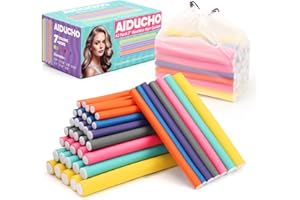 AIDUCHO Rulos Flexibles para Rizar Pelo, 42 Piezas Rulos Para Rizar El Pelo Grandes Flexi Rods Rizador Pelo sin Calor Foam Hair Rollers para Cabello Corto Medio Largo