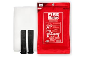 MY DIY PROFESSIONAL PRODUCTS MY DIY Fire Blanket 1x1 Meter Large Kitchen Fire Blanket British Standard UK Fire Suppression Blanket Emergency Fiberglass Fire Blankets for Home Kitchen Garage Office Caravan