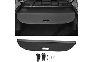 Motoforti Copertura del bagagliaio retrattile per BMW X1 F48 16-21 Scaffale del bagagliaio posteriore, schermo di sicurezza per il bagaglio, in tela, con accessori, nero lucido