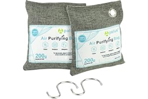 Apalus ® Bolsa de Carbón Activo De Bambú, Deshumidificador Y Purificador De Aire. Ambientador Natural Eficaz y Desodorante pa