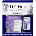 Dr Teal's Lavender Epsom Salt & Foaming Bath Oil Sampler Gift Set 2020 - Give The Gift of Relaxation & Peaceful Slumber! - 14 oz Bag of Lavender Bath Salts & 3 oz Bottle of Lavender Foaming Bath Oil