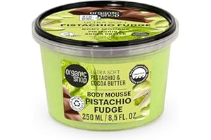 Organic Shop Ultra Soft Pistachio Fudge (Dubai Chocolate) Body Mousse, Pistachio & Cocoa, 250 ml