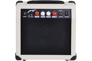 Johnny Brook 20W Portable Guitar Amplifier for Electric and Electro Acoustic Guitars (White)