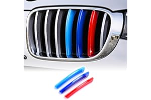 KUNGKIC Parrilla frontal para colocar en la parte delantera de la parrilla, compatible con BMW X3 F25 X4 F26 2011-2017, accesorios deportivos estilo exterior, 3 unidades