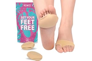 ‎BACK TO ROOTZ Mittelfußpolster aus Silikongel mit Stofffutter | lindert Schmerzen und Druck am Vorderfuß | ideal für unbequeme Fersen und Schuhe (Small (35-41))