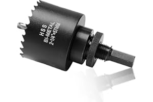 ITOOLFIRM 57mm Hole Saw for Metal and Wood, 2.25 inch HSS Bi-Metal Circular Drill Cutter with Pilot Bit for Plate Steel, Sheet Iron, Ceiling Board, Acrylic Panel, 7/16” Hex Shank