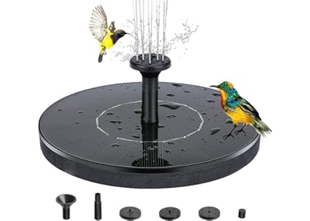 Solcellsfontän för Utomhusbruk 1.5W Förbättrad med 6 Spruteffekter och 4 Stödstänger, Flytande Solfo - Amazon Deal & Rabatt