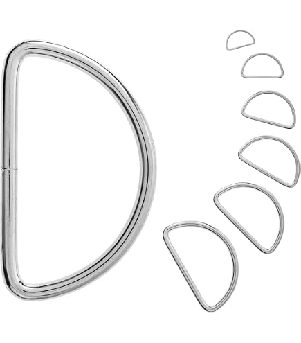 WedDecor Saldati 40mm Metallo D Anello Regolabile Elementi di Fissaggio, Durevole Fibbie Per Borsa a Mano, Fettuccia Cinghia, Collari Cane,Cinture