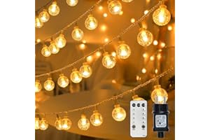 RJEDL Guirnalda Luces Exterior,18M 120 LED Guirnalda Luces Exterior, cadena de luces con enchufe para interior y exterior con 8 modos, temporizador y función de memoria ideal para Navidad, boda