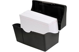 ADVANTUS 5 x 8 Index Card Holder, 300 Card Capacity, Black (45003)