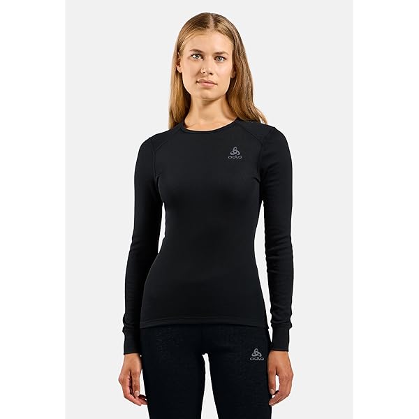 ODLO Damen Thermoshirt Active Warm Eco - Langarm Skiunterwäsche Aus Recyceltem Polyester