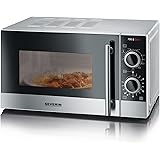 SEVERIN MW 7874 Forno microonde 700 W e potenza grill 900 W, Microonde 20 L con piatto girevole, scongelamento, 9 modalità di
