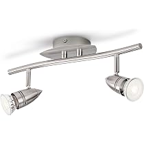 Philips 5494217p0, myLiving Spot LED Comet 2 ampoules., 460, acier ...