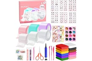 SEASBOES 70 Zestaw Bąbelkowych Nano Bubble, Zestaw Taśm Bąbelkowych Nano Bubble Dla Dzieci, Magiczna Taśma Z Brokatem, Wielofunkcyjna Przezroczysta Taśma Plakatowa DIY, Taśma Robienia Baniek Mydlanych (C)