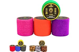 Theyet Tape Crossfit Doigts | Ruban Adhésif Élastique Sportif | Strap Hook Grip Haltérophilie & Entraînement | Bande Cohésive Protection Pouce et Articulations | Pack 4/12 Rouleaux 5 cm