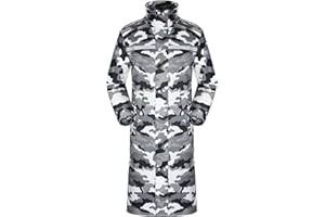 Coutyuyi Homme Veste de pluie imperméable à long manteau de pluie pour capuche réutilisable Vêtements de pluie légers réfléchissants