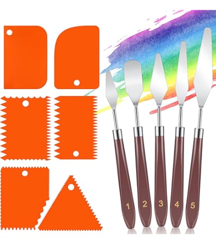 Set 11 Spatole Per Pittura Siumir - 5 In Acciaio E 6 In Plastica Per Olio, Acquerello, Guazzo - Foto 3