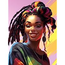 5D Diamond Painting Afrikanische Frau - 30x40cm DIY Diamantbild Kit