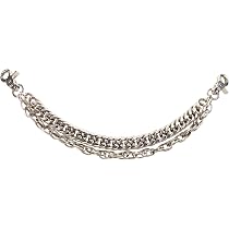 Alpenflüstern Trachten-Charivari-Kette Massiv | 34 Cm, Antik-silber | Mit Karabinerhaken – Zum Selbstgestalten Mit Anhängern