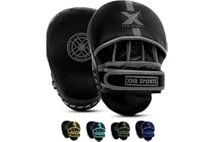 XN8 SPORTS XN8 Boxing Pads Focus Mitts, Curved Punching Hand Training Pad MMA-Martial Arts-Punching Target-Muay Thai