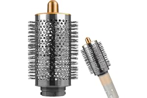ABBCOERT Grande brosse ronde volumisante pour Dyson Airwrap, grande brosse ronde compatible avec Airwrap HS01/HS05, pour tous les types de cheveux (doré)
