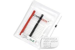 (Packung mit 50 Stück) Chanzon TVS Dioden P6KE400CA 600W 400V DO-15 (DO-204AC) Axial Bidirektionaler Kanal 600 Watt 400 Volt