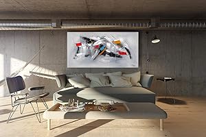 Monica Mirafiori I 140x70 cm I Tableau Peint à la Main I Modèles Tableau I Peintre Moderne I Tableaux Peintures I Toile sur Cadre en Bois