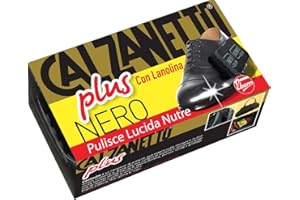 Calzanetto, Spugna, Plus, con olii raffinati di silicone e lanolina, idratata, ammorbidisce, protegge,ha potere idrorepellente, colore Nero