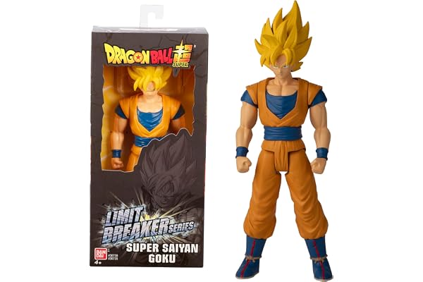 BANDAI - Dragon Ball Super - Figurine Géante Limit Breaker 30 cm - Super Saiyan Goku - Licence Officielle Dragon Ball - Jouet Enfant 4 Ans et + - 36735