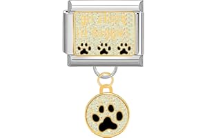 Quiges Dije Acero Inoxidable Link 9mm compatible con pulseras del estilo de Nomination #783