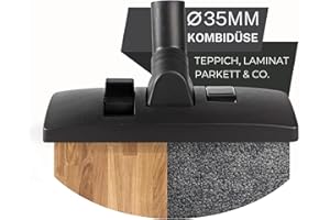 Maxorado Cleanwizzard - Boquilla para aspiradora (35 mm, Compatible con Bosch, Siemens, AEG, Quigg, Kärcher, Fakir, EIO, Samsung, Panasonic Clatronic, 35 mm)