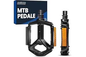 COICER Pedales de bicicleta con tiras reflectantes, plataforma de bicicleta antideslizante, 9/16 pulgadas pedales para bicicleta de carretera, MTB, bicicleta eléctrica, bicicleta de ciudad