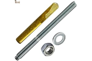 BRICOLOCO.COM BricoLoco Kit Tassello chimico monodose con asparago asta, dado e rondella, Capsula chimica per ancoraggio in calcestruzzo, pietra, ferro, pavimento, soffitto, parete, (10, M-12x160)