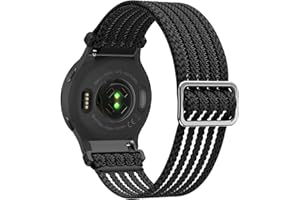 Osinaga Kompatybilny z Garmin Venu/Venu 2 Plus / Venu Sq / Venu Sq 2 Music, 20 mm Pleciony Elastyczny Pasek Sportowy Regulowany Pasek Do Vivoactive 5 / Vivoactive 3 / Forerunner 245 / Forerunner 645
