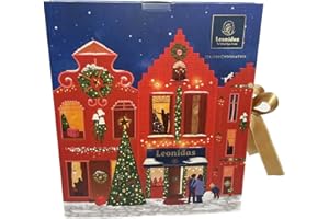 Leonidas No Alcohol Christmas Advent Calendar (24 pcs) – Assorted Belgian Chocolates in Milk, Dark & White Luxury Alcohol-Free Pralines, Truffles & Ganache Premium Belgian Chocolatier Festive Gift Box