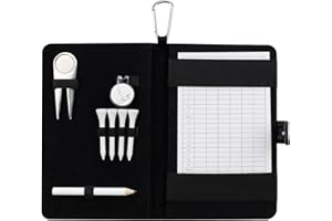 KOFULL Golf Scorecard Holder Pelle con Golf Ball Marker Tool Yardage Book Cover Camouflage Nylon Golf Pocketbook Golf Regali per gli Uomini Golf Matita Scorecard