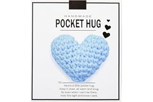 ARVOV Pocket Hug Positive Geschenk, Abschiedsgeschenk Freundin, Herz Pocket Hug, Mutmacher Geschenk, Beste Freundin Geschenke, Lustige Geschenk für Freund Freundin Familie Freund Patient (Hellblau)