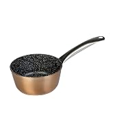 WECOOK Professional Induction Saucepan 16 cm, Non-stick PFOA-free, Forged Aluminium, Copper Colour, 0.3 cm Thick, Stainless S
