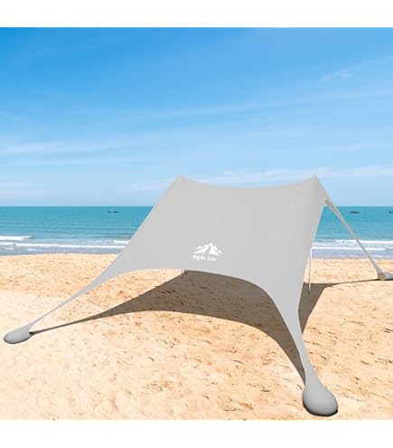 Parasole Da Spiaggia Familiare - Ombrellone Con UPF 50+, Borsa Trasporto E 2 Pali In Alluminio, 210x150 Cm - Foto 10