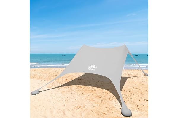 Night Cat Abris de Plage Lycra Tente de Plage Ombre Tente Abri Auvent Protection UV UPF50+ avec Sac de Sable Ancres pour Plage Pique-Nique Pêche Camping