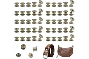 JJWNMLL 100 Set Chicago Screw Posts M5*4mm, Rivet Chicago Binding Screws, Metal Rivet Replacement Repair for Bags, Collar, Harness, Luggage, Purse, Dog Lead, Backpack, Belt - Bronze