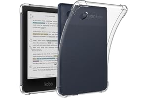 DETUEUA Clear Cover Compatibile con Kobo Clara Colour/Kobo Clara BW, Custodia Morbido Antiurto con TPU, Bumper Antiurto Protettiva Sottile Case - Trasparente