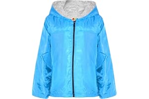 A2Z 4 Kids Filles Garçons Pluie Manteau Rosé Vestes Enfants Léger KAG Mac Imperméable À Capuche Veste Cagoule Pluie Mac Âge 5-13 Ans