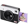 KODAK Mini Shot 3 Retro 4PASS 2-in-1 Fotocamera Istantanea & Stampante Fotografica (7.6x7.6cm) + 8 Fogli, Bianco