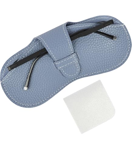 CREATCABIN 2 Custodia Occhiali In Pelle Morbida Portatile E Sottile Chiusura A Pressione Porta Occhiali 299332