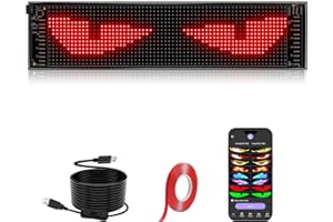 JDVOOTD Flexibler LED Anzeigetafel 59x12cm, Programmierbare LED Laufschrift per Bluetooth Smart App, Personalisiert für Bar, Werbung, Restaurant, Store, Festival, Feier, Party Dekoration