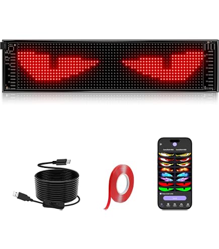 Plaque Nominative Camion LED RGB 50x10cm - Enseigne Lumineuse Acrylique 12V/24V/USB - Gravure Laser Personnalisée - 22 Effets