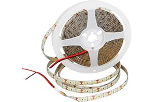 JANDEI - Striscia LED 12V 5 Metri per Esterni, IP65, Bianco Caldo 3000K, 600 LED SMD2835, Larghezza 8 mm, Luci LED Impermeabili per Decorazioni Balconi, Giardini (alimentatore non incluso)