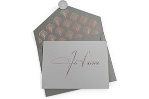 Joli Coon - Carte Je t'aime - avec enveloppe et sceau de cire - Carte saint valentin